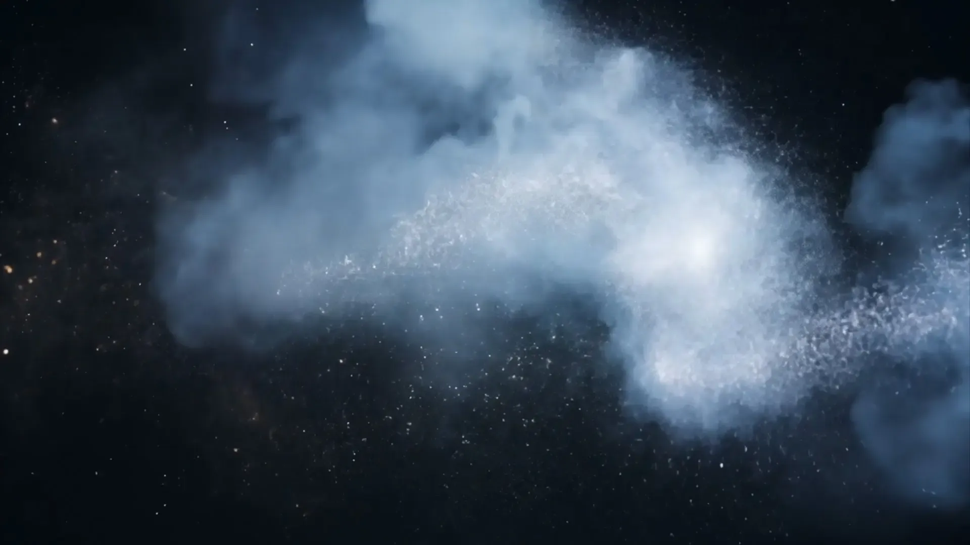 Abstract Space Smoke and Spark Overlay for Title Animations